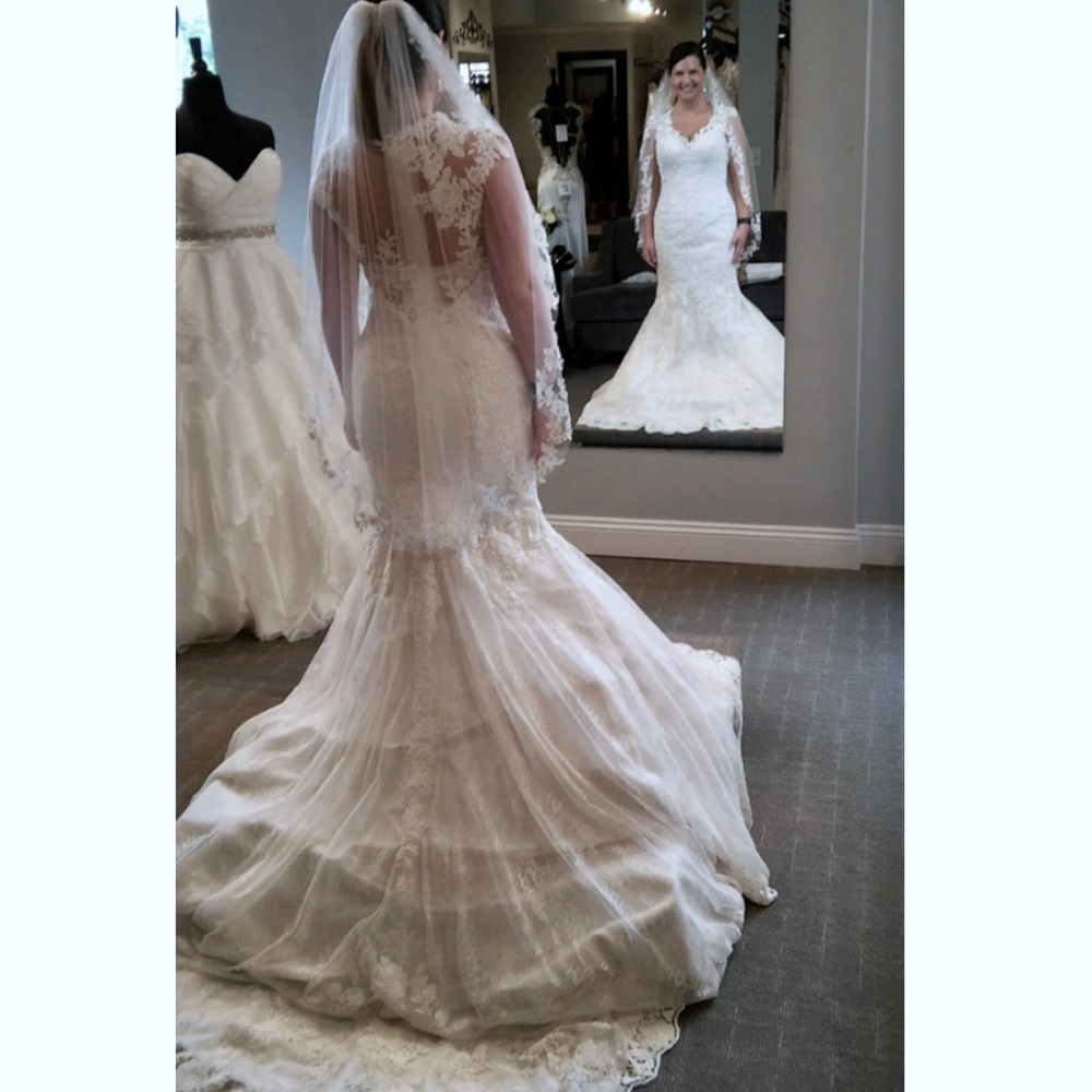 👰🏻Justin Alexander ‘8858’ Wedding Gown Lace Back - Picture 5 of 8